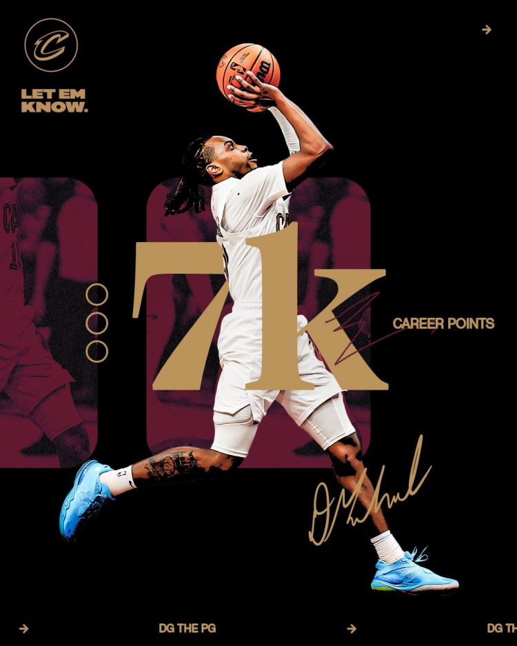 未來可期！加蘭騎士生涯得分達(dá)到7000分 隊史第11位！