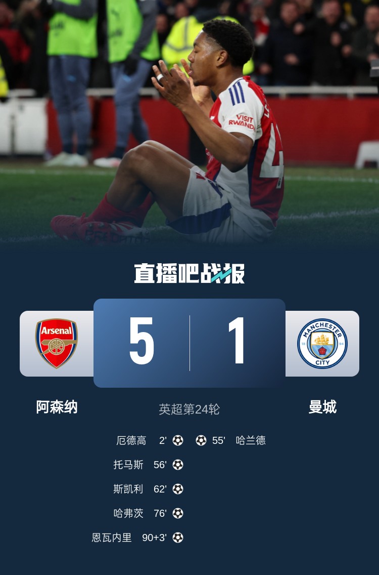 硬氣槍手無(wú)畏強(qiáng)敵！阿森納本賽季5-1碾壓曼城，3-0完勝皇馬