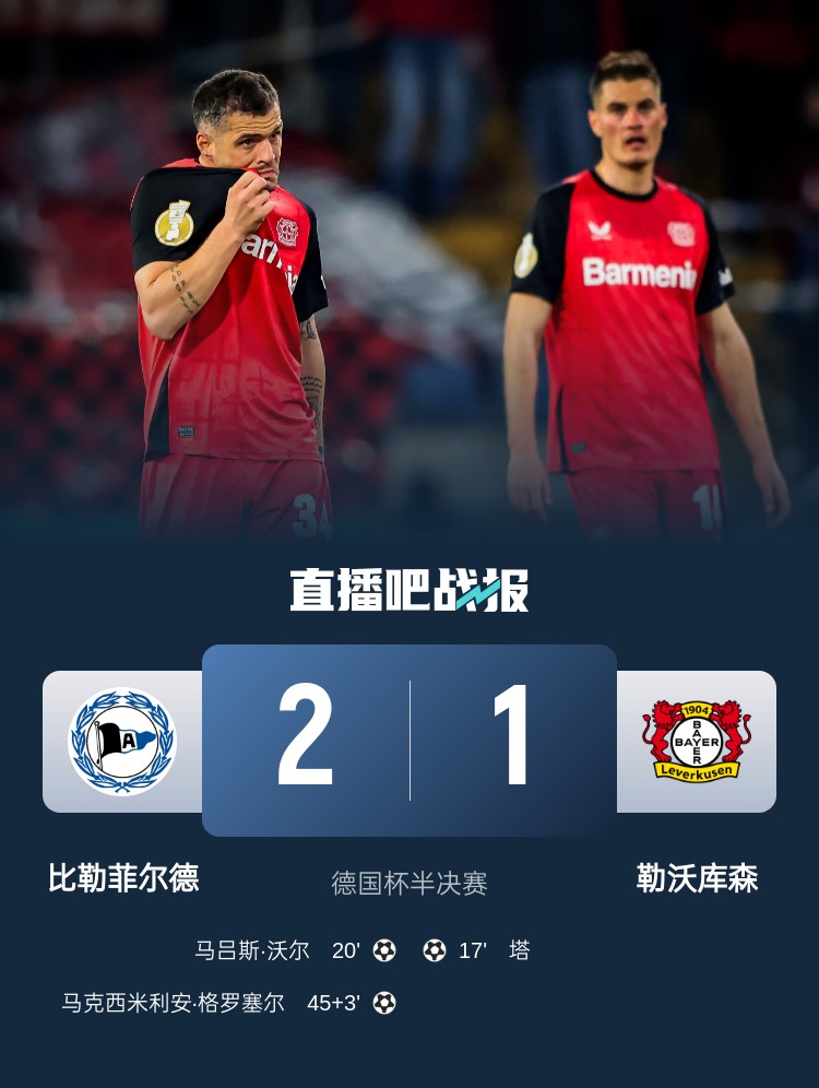 比勒菲爾德是史上第4支晉級(jí)德國(guó)杯決賽的德丙球隊(duì)，此前3隊(duì)未奪冠